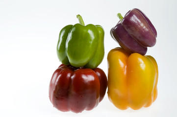 Four bell peppers