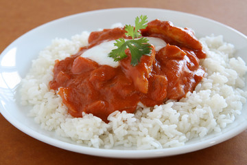 Butter Chicken with Rice (Murgh Makhani)