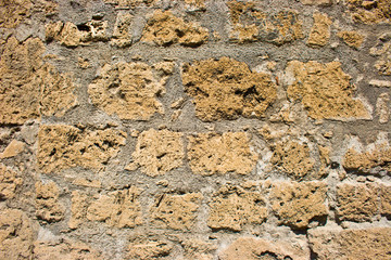 Yellow brick wall