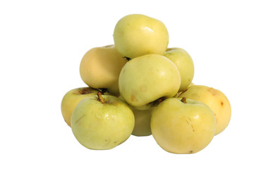 heap of green apples