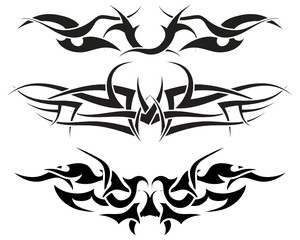 tribal tattoos set