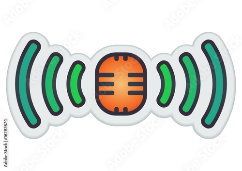 Vector Broadcasting Symbol As A Sticker Quot Vector Broadcasting Symbol As A Sticker Quot Stock Image And