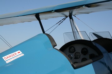 Cockpit Doppeldecker Blau