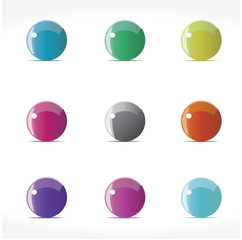 Beautiful vector set - shiny orbs.