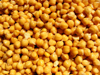Yellow chick-peas background
