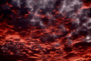 Cloudy sky at sunset