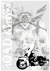 Obraz premium motocycle dirty poster background