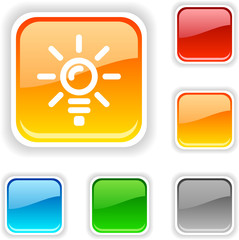 Bulb  square button. Used blends