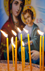 Candles in an Christian Orthodox church