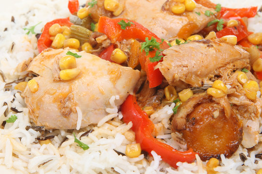 Casseroled Chicken & Rice