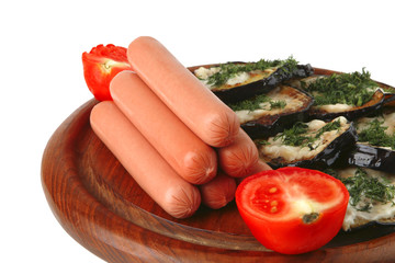 sausages on plate