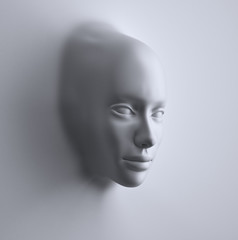 3d Abstract woman face
