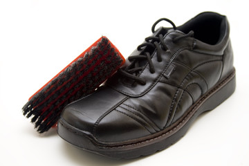 Schuh mit Bürste