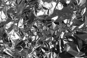 crinkled aluminium foil