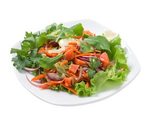 salad with salmon and vegetable.