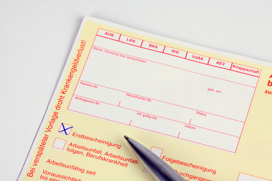 Arzt Hat Statt Folgebescheinigung Erstbescheinigung Angekreuzt Erstbescheinigung 이미지 – 찾아보기 78 스톡 사진, 벡터 및 비디오 | Adobe Stock