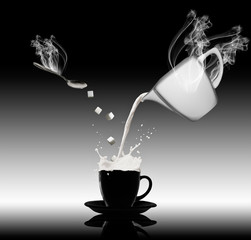 Relaxation Love Pleasure Angel Coffee Concept