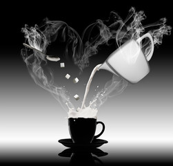 Relaxation Love Pleasure Angel Coffee Concept