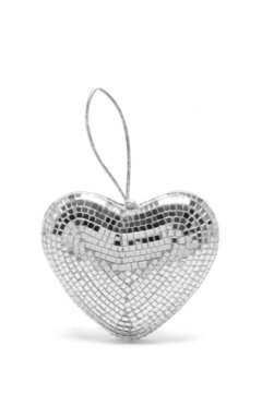 Glass Mirror Heart Ornament