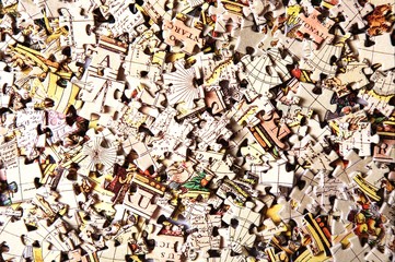 Naklejka premium old map puzzle