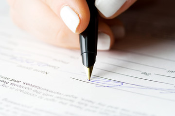 Signing.