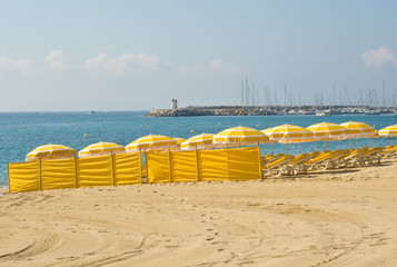 Morgen am Strand in Le Lavandou