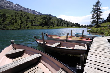 Boot mit Alpempanorama