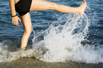 Fototapeta premium legs splash