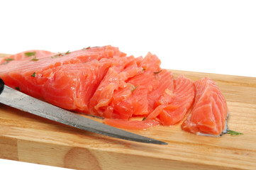 Fresh salmon steak
