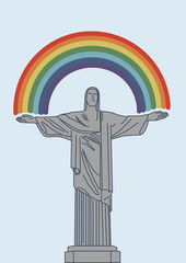 jesus and rainbow