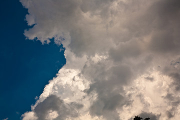 weisse Wolken am blauen Himmel, Wetterumschwung