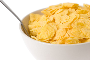 cornflakes in bowl