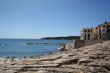 a beach in the French riveara