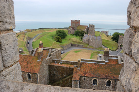 View of Dover Castle Church from Norman Keep