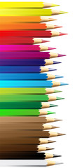 vector illustration of crayon or color pencil