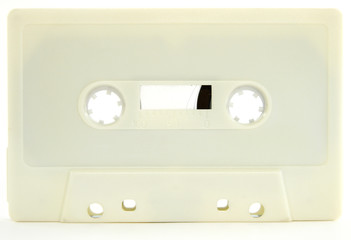 Cream colored cassette tape