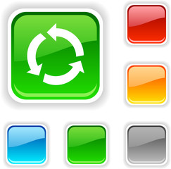 Recycle  square button. Used blends.