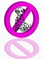 Fototapeta premium Cane in segnale