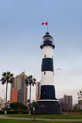 Miraflores Lighthouse in Lima,  Peru