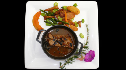 quasi de veau aux champignons