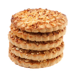 Cookies with a nut crumb.