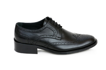 Black shoes isolated on the white background