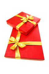 Gift boxes isolated on the white background