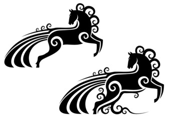 Horse silhouette as a mascot