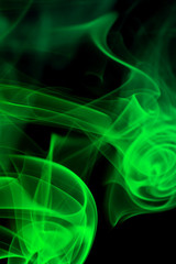 Abstract green smoke