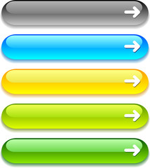 Obraz premium Web shiny buttons. Vector illustration.