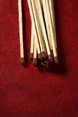 Light wooden matches arrangement