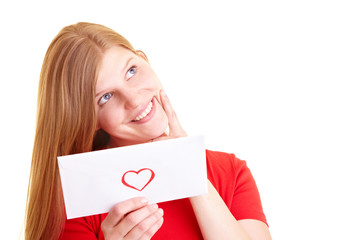 Nachdenken mit Liebesbrief