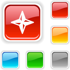 Compass  square button. Used blends