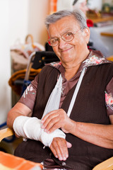 Old woman in a nursing home